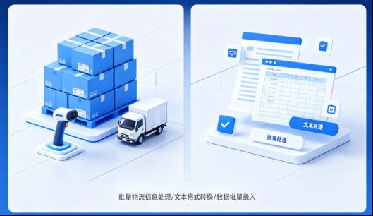 别再手动复制粘贴了！用这个免费工具，一键搞定物流单号和批量改文