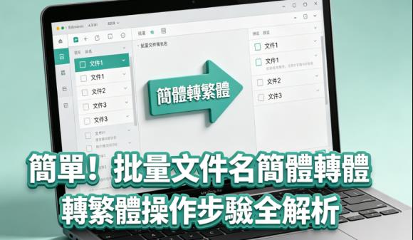 文件命名太麻烦？一招搞定批量简体转繁体，效率翻倍！